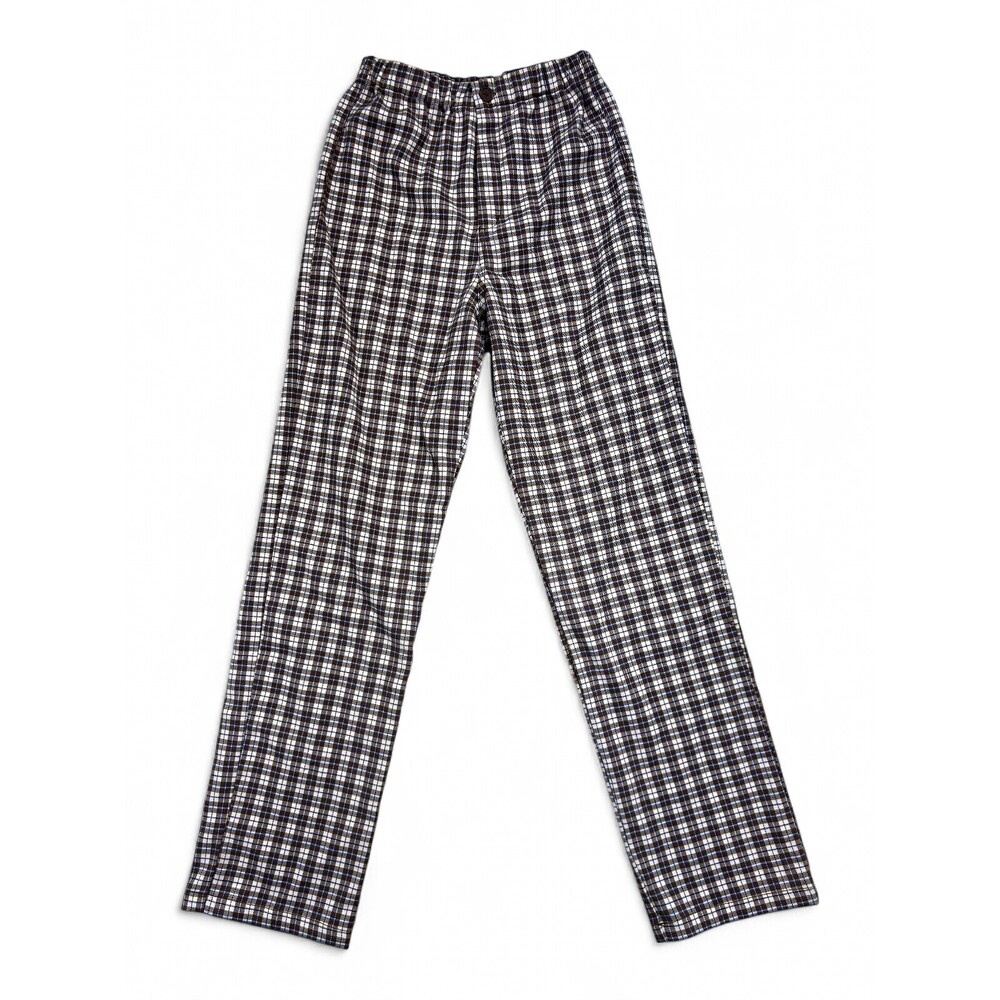 Brandy Melville Brown Plaid Straight Leg Pants S